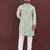 Grey viscose silk embroidery sequins work straight men's kurta pyjama