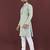 Grey viscose silk embroidery sequins work straight men's kurta pyjama