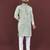 Grey viscose silk embroidery sequins work straight men's kurta pyjama