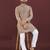 Brown viscose silk embroidery sequins work straight men's kurta pyjama