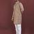 Brown viscose silk embroidery sequins work straight men's kurta pyjama