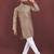 Brown viscose silk embroidery sequins work straight men's kurta pyjama