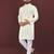 White viscose silk embroidery sequins work straight men's kurta pyjama