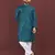 Blue banglori silk embroidery sequins work straight men's kurta pyjama