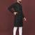 Black banglori silk embroidery sequins work straight men's kurta pyjama