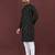 Black banglori silk embroidery sequins work straight men's kurta pyjama