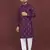 Wine banglori silk embroidery sequins work straight men's kurta pyjama
