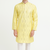 Yellow silk sequins embroidery straight men's kurta pyjama
