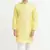 Yellow silk sequins embroidery straight men's kurta pyjama