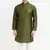 Green silk sequins embroidery straight men's kurta pyjama