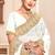 White sequin zari resham moti stone border georgette designer saree for women