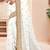 White sequin zari resham moti stone border georgette designer saree for women