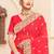 Pink sequin zari resham moti stone border georgette designer saree for women