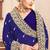 Navy blue sequin zari resham moti stone border georgette designer saree for women