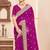 Wine sequin zari resham moti stone border georgette designer saree for women