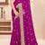 Wine sequin zari resham moti stone border georgette designer saree for women