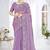 lavender sequin coding embroidered crush silk blend saree with unstitch blouse piece