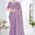 lavender sequin coding embroidered crush silk blend saree with unstitch blouse piece