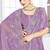 lavender sequin coding embroidered crush silk blend saree with unstitch blouse piece