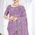 lavender sequin coding embroidered crush silk blend saree with unstitch blouse piece