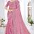 pink sequin coding embroidered crush silk blend saree with unstitch blouse piece