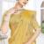 mustard sequin coding embroidered crush silk blend saree with unstitch blouse piece