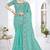 sky blue sequin coding embroidered crush silk blend saree with unstitch blouse piece