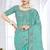 sky blue sequin coding embroidered crush silk blend saree with unstitch blouse piece