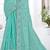 sky blue sequin coding embroidered crush silk blend saree with unstitch blouse piece