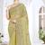 mehandi green sequin coding embroidered crush silk blend saree with unstitch blouse piece