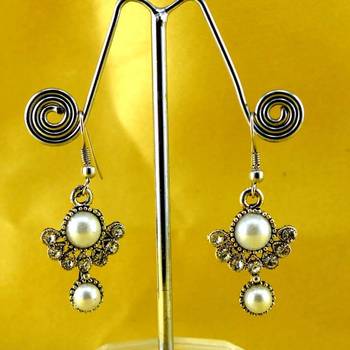 Micro Platted Moti Polki Cz Earing 1