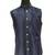 Navy blue sequin embroidery art silk nehru jaket