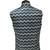 Navy blue chevron zigzag pattern art silk nehru jaket