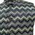 Navy blue chevron zigzag pattern art silk nehru jaket
