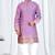 Majestic purple silk jacquard designer kurta with cotton pajama for men