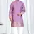 Majestic purple silk jacquard designer kurta with cotton pajama for men