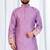 Majestic purple silk jacquard designer kurta with cotton pajama for men