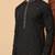 Black premium silk embroidered kurta with sequins work & raymond cotton pajama