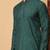 Green premium silk embroidered kurta with sequins work & raymond cotton pajama