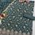 Teal green embroderied silk salwar suit