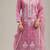 Pink  embroderied silk semi-stitched salwar suit