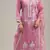 Pink  embroderied silk semi-stitched salwar suit