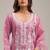 Pink  embroderied silk semi-stitched salwar suit