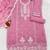 Pink  embroderied silk semi-stitched salwar suit
