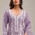 Light-lavender embroderied silk salwar suit