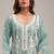 Light-green embroderied silk salwar suit