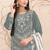 Grey embroderied cotton salwar suit