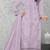 Lavender embroderied cotton semi-stitched salwar suit