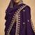 Purple embroderied silk palazzo suit