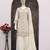 Off-white embroderied faux georgette semi-stitched plazzo suit